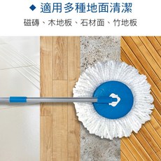 保麗晶台灣製電動拖把布頭：全自動脫水替換布，適用多種地板