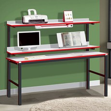 썬라이프 F3입식 900 2단선반 학생 게이밍 DIY 철제 컴퓨터책상, 900레드