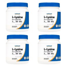 Nutricost 뉴트리코스트 L-라이신 파우더 1kg, 4개