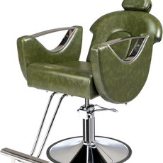 美髮椅 理髮椅 美容椅 金色底盤，多色可選, 綠色