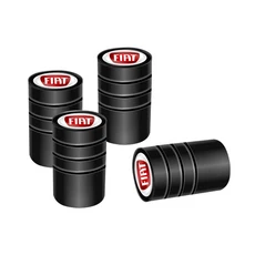 FIAT Abarth 500 Tipo FR Panda Argo Freemont Viaggio Bravo Punto Doblo 용 3D 메탈 자동차 타이어 밸브, 13 Fiat A Black