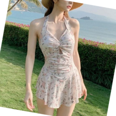 러블리수영복 6종 셔링 원피스 수영복 러블리 예쁜수영복, 그레이, 본상품선택