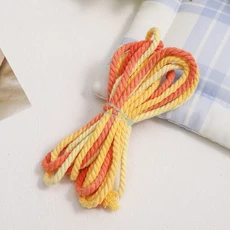 3M/lot 3.5mm 그라데이션 컬러 3가닥 면 로프 의류 봉제 홈 장식 DIY 수제 공예 액세서리 제작용, 01 빠른  Mainland, 13 13