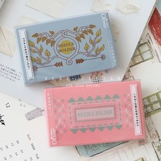 크로바 바늘 자석 케이스(바늘홀더) 분홍 57-692+조각원단, 1개