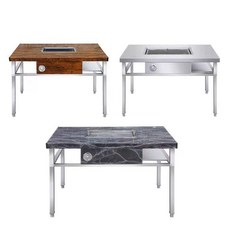 고기불판테이블 캠핑용 바베큐 삼겹살 테라스 야영, 1_구이구역50x30그릴트레이