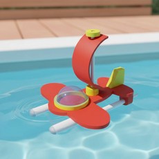 바람으로 가는 수상비행기 만들기 부력 풍력 작용반작용 실험 과학수업 DIY (2인용)