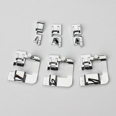 VergHatia 가정용 미싱 노루발 멀티 재봉틀 액세서리 6종세트, 6개, 은색