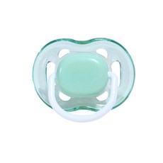 DIU 安撫奶嘴新生嬰兒超軟防脹氣硅膠母乳寶寶安睡型嬰童防磨牙, 1個, 如圖, 款一綠色