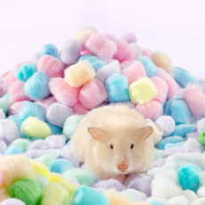 레이지플래닛 햄스터 소동물용 컬러 솜베딩 (약 100개), 1개, 35g