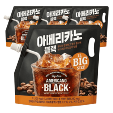 쟈뎅 아메리카노 블랙 유통기한임박 2026.06.19일까지, 4개, 1L