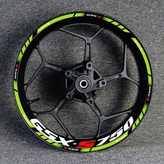 오토바이 휠 허브 데칼 장식 반사 방수 스티커, 1개, 7. GSX-S750