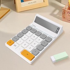 12자리 LCD 데스크톱 계산기 - 학교 교사용 인체공학적 키가 있는 휴대용 휴대용 기본 사무실 계산기, Gray