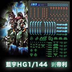 藍宇 剎帝利 夜光水貼 鋼彈 HGUC 1/144 #099 NZ-666 KSHATRIYA 薩地利 剎地利, 1個