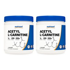 뉴트리코스트 아세틸 L-카르니틴 파우더 250g 무맛 2병, 2개