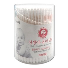 이지스 멸균 면봉 200개입 100% 순면 (신생아 유아), 200개입+알콜솜10매, 1개