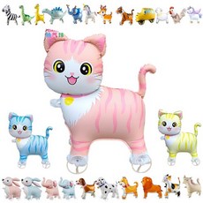 바퀴달린 동물 은박풍선 고양이 공룡 어린이날 풍선 알록달록 매력적 생일파티 돌잔치 학예회 놀이공원, 1개, 블루공룡