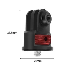1/4 인치나사 삼각대 어댑터 Gopro 13 12 용 360 회전 마운트 Insta360 X4 DJI Pocket 3 홀더 카메라 케이, 02 No Logo, 01 빠른  Mainland, 01 Type A Red