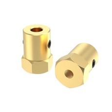 호환D12L18 12mm 육각 타이어 커넥터 RC 자동차 연결 부품 용 2/3/3.17/4/5/6/7/8mm 스핀들 어댑터 황동 커, 04 4MM, 4)4MM