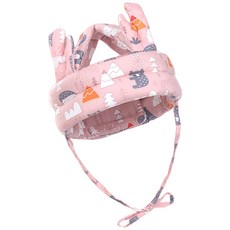 BO雜貨 寶寶防摔護頭神器 嬰兒護頭枕 學步防撞帽 防摔枕 嬰兒安全帽 頭部保護墊 適用0-3歲, 鹿角-粉色森林