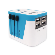 트리피그 멀티 플러그 여행용 아답터 블루, 1개