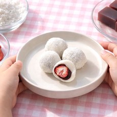 요리하는 떡카소 딸기 찹쌀떡 만들기 유치원 어린이집 초등 어린이 체험 DIY 키트, 1세트