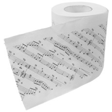 Ibasenice Elegant Music Notes Toilet Paper 1 Roll Soft Toilet Paper Roll Present for Musicians