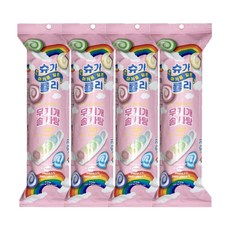 마카롱 닮은 슈가롤리 무지개 솜사탕, 12g, 4개
