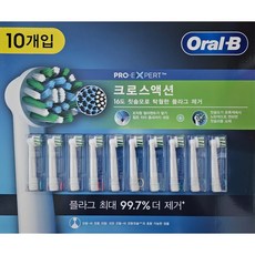 EHM 오랄비 전동칫솔모 크로스액션 대용량 정품 프로엑스퍼트 전동칫솔모리필, 1개