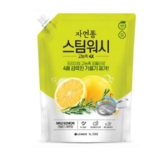 자연퐁 스팀워시 4X 주방세제 레몬향, 2개, 1L