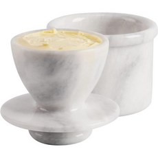 라디칼 대리석 버터 키퍼 4.25인치 주방 카운터 장식 이상적인 크록 주방용 화이트 수제 프렌치 홀더, White