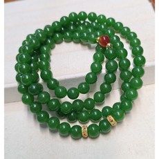 晶寶水晶 碧玉念珠手鍊 8mm圓珠 108顆佛珠