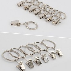 간편 커튼 설치 커튼링 집게 끈 스트랩 홀더 매듭 고정집게 커튼고리 예쁜, 1개, 대 6p