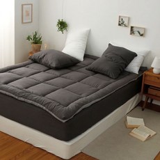 푹신한 모노데일리 침대 캠핑 차박 토퍼 슈퍼싱글 퀸 SS Q 블루 그레이 챠콜 핑크, 슈퍼싱글(SS), 모노데일리 토퍼_챠콜