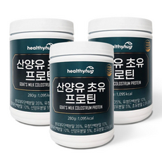 헬시허그 산양유 초유 프로틴 단백질 분말, 280g, 3개