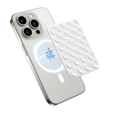 OCTOBUDDY 옥토버디 호환 강력 부착 맥세이프 뽁뽁이 실리콘 흡착패드, 1개, 화이트