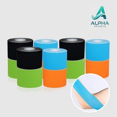 알파 5CM스포츠 탄력 근육테이프 테이핑 혼합, 1세트, 12개입