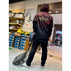 桃園東區釣具 吉作 狂人鬪魂超輕量防水外套 雨衣外套 釣魚外套, 黑紫,2XL