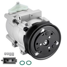 BDFHYK 58161 AC Compressor with Clutch Compatible with Ford F-250 F-350 F-450 F-550 Super Duty 199, 4S4Z19V703AA AC Compressor