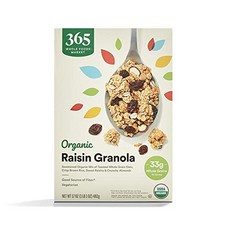 홀푸드 마켓 365 그래놀라 건포도 유기농 482g 365 by Whole Foods Market Organic Raisin Granola 17 Ounce, 1개