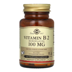 Solgar Vitamin 솔가 비타민 B2 리보플라빈 100mg 100베지캡슐, 100정, 1개