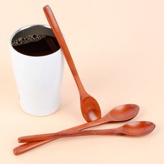 롱사이즈 티스푼 나무 3P 긴 목재 우드 원목 33448ea 1(pc), 색상, 구성품