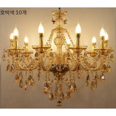 샹들리에 조명 거실 대형 샹제리제 식탁등, 10 호박 골드 직경 80cm
