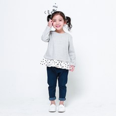 삐삐롱 삐삐롱 슈니 여티셔츠 상의(16S1535CPTG_GR)