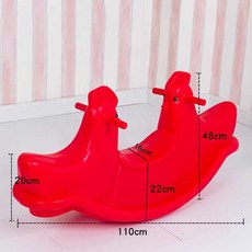 유아 3인용 2인용 플라스틱 시소 실내 야외 놀이 흔들, 1개, 2인용시소(레드닭)/아웃도어내구성