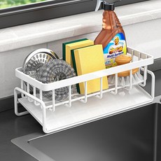 물빠짐 싱크대 수세미 정리랙 이사벨홈, 화이트, 1개