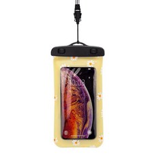 디에스 데이지 원터치 휴대폰 방수팩, 옐로우, 1개