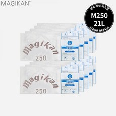 [매직롤] 매직캔 정품 3겹 리필 화이트 로고 리필봉투 250R10W (M250 M250NS MJ250 MH250) 전용 휴지통 쓰레기통, 250R10W (10롤)