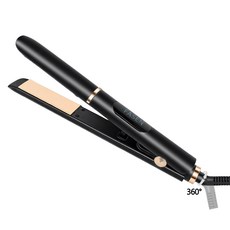 SEVOREN 전원 차단 스마트 매직기 고데기 전문가용 5단 온도조절 봉고데기 만능고데기 LED 디지털 표시 판고데기 360도 회전 코드로 꼬임없이 매직기, 블랙