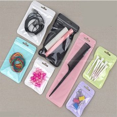 건shop디자인 다용도 컬러 소분 지퍼백 1P 6~10cm 컬러지퍼백, 6x10 - 핑크