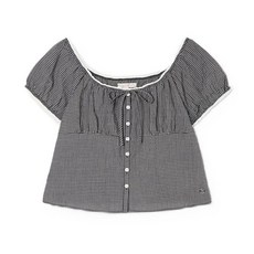 [백화점 정품] 25SS 후아유 여성 Check Patterend Blouse 체크 블라우스 WHBLG2531F